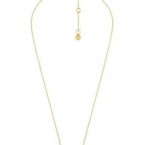 Michael Kors Cubic Zirconia Pave Pendant Necklace Gold-Tone Brass 16” + Extender